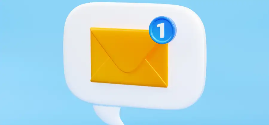 3d render email message newsletter notification