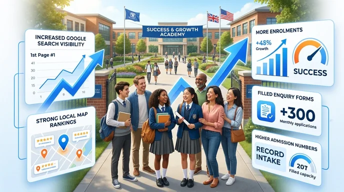 SEO for schools, colleges and training institutes — course-specific keywords, location-based targeting, educational content, technical SEO and competitor gap analysis