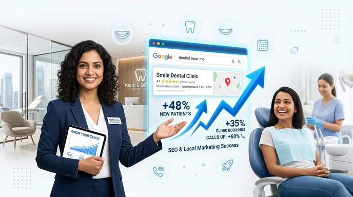 Digital marketing for dental clinics — Techpullers helps dental practices attract more patients through SEO, Google Ads and patient acquisition