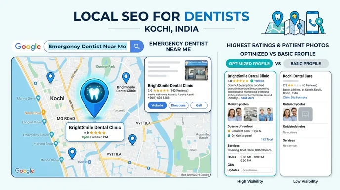Local SEO for dentists — Google Business Profile, citations and reviews to rank in local pack and Google Maps
