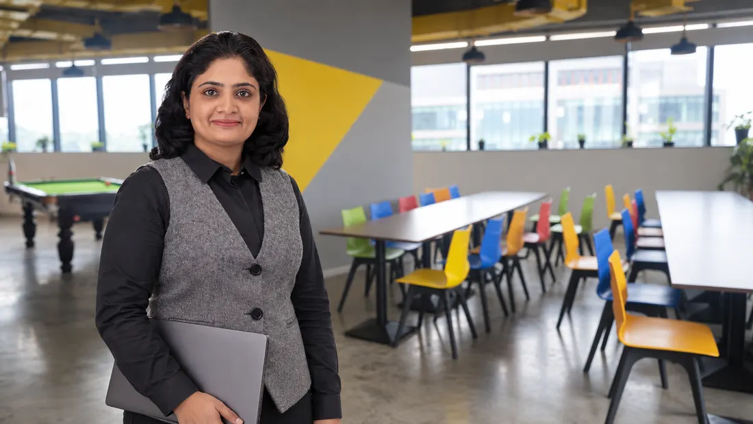 Aiswariya Kolora, CEO and Co-founder of Techpullers, at the Techpullers office in Infopark, Kochi