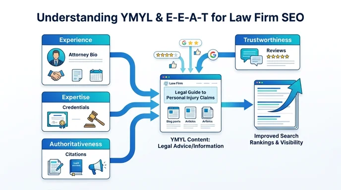 YMYL and E-E-A-T for law firms — Experience, Expertise, Authoritativeness and Trustworthiness for legal content