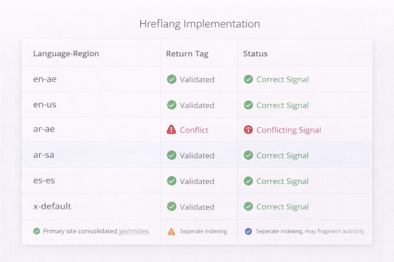Hreflang Implementation Dashboard