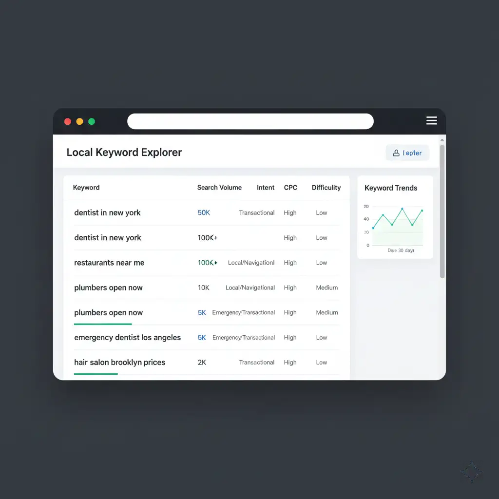 Local Keyword Research - Service Location Terms