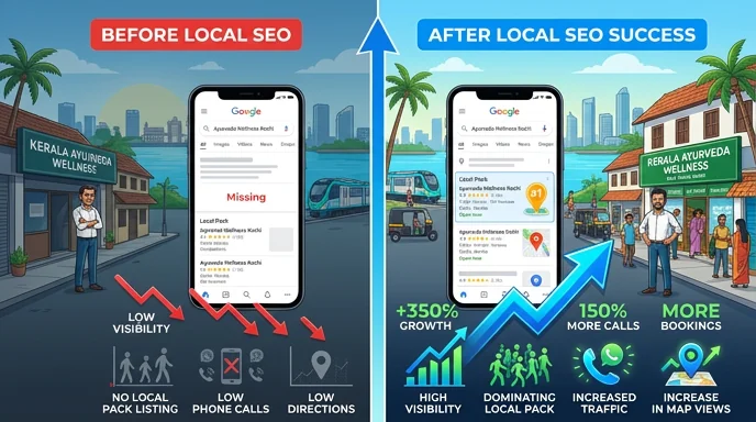 Why local SEO matters — local search drives foot traffic, calls and revenue for businesses across Kerala and beyond