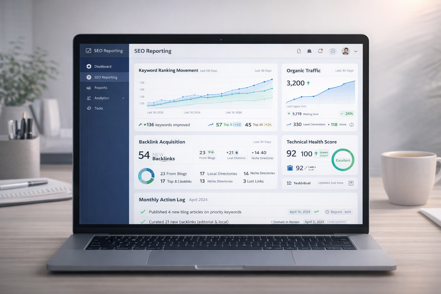Transparent SEO Reporting Dashboard