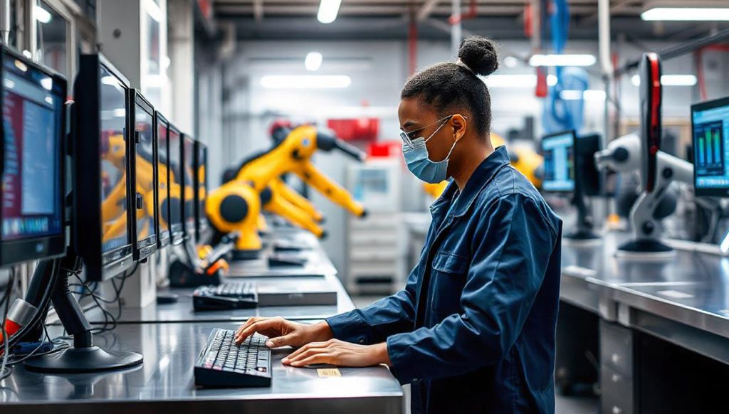 An employee working in a Manufacturing firm 