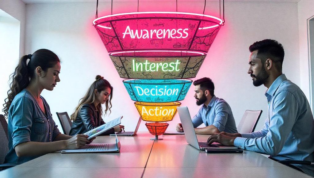 A discussion on attract clients on the behalf of client acquisition funnel