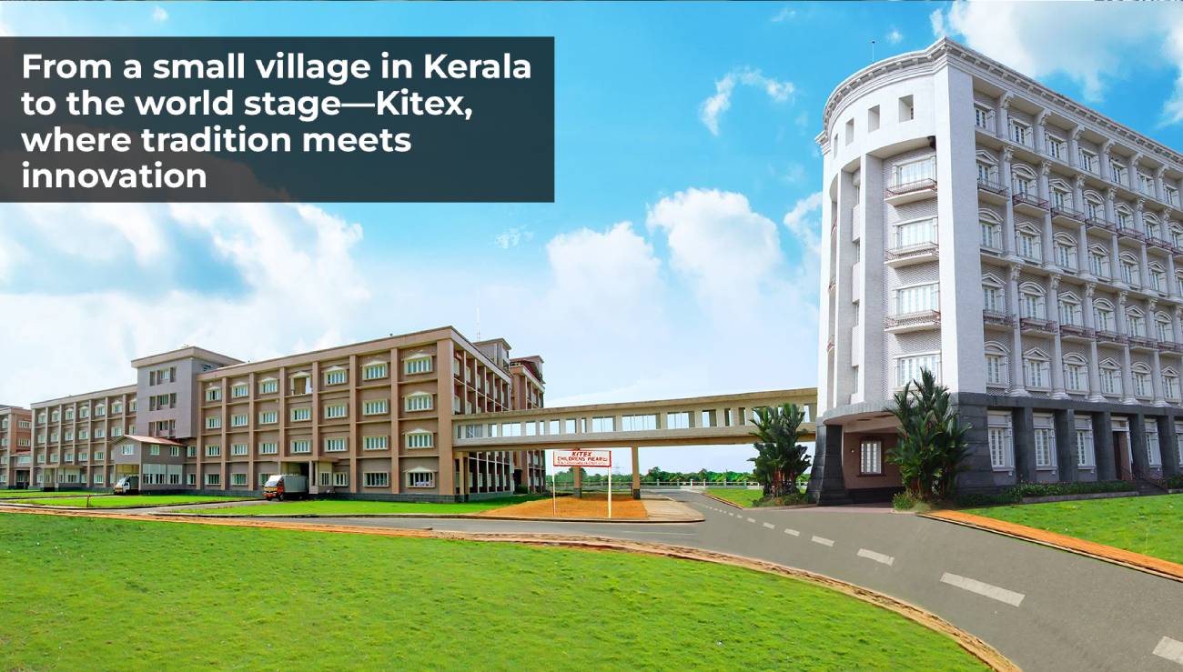 A high-resolution image of Kitex’s headquarters or factory in Kerala.